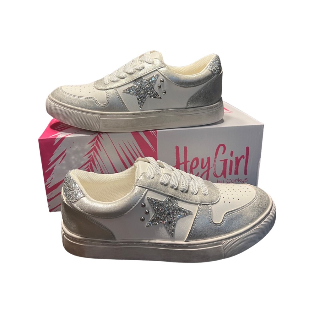 Hey Girl by Corkys Constellation Silver Sneakers